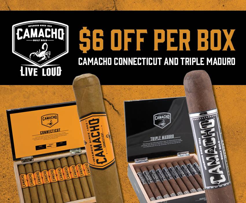 Camacho Triple Maduro and Connecticut.